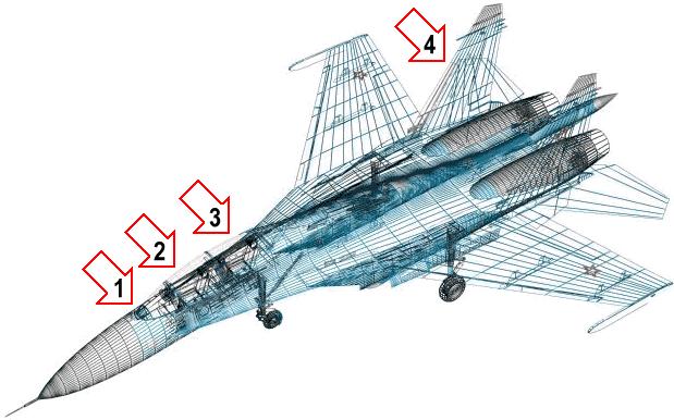 Su-27UB Flanker Trainer Diagram